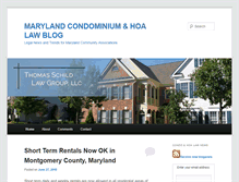 Tablet Screenshot of marylandcondominiumlaw.net